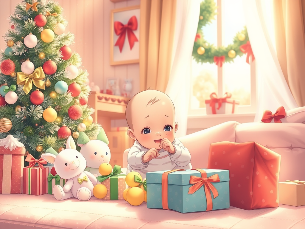 Premier repérage du cadeau de Noël pour bébé 🎁