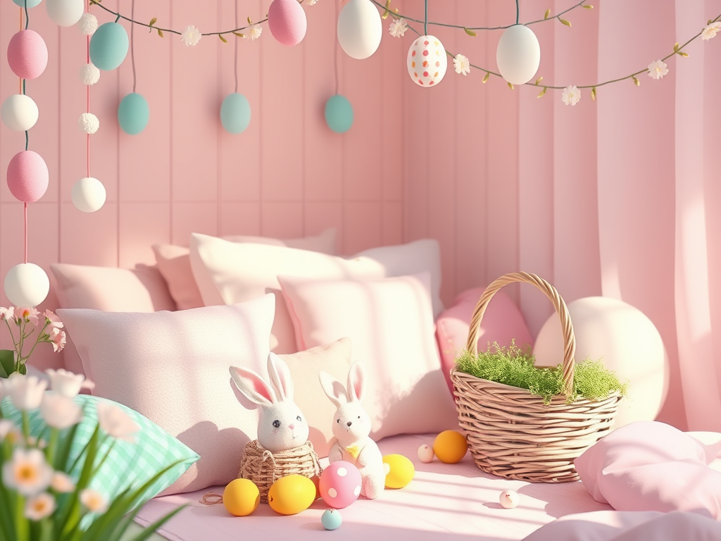 🌸 Décorer la chambre de bébé pour le printemps et Pâques : idées douces, DIY et accessoires malins 🐰
